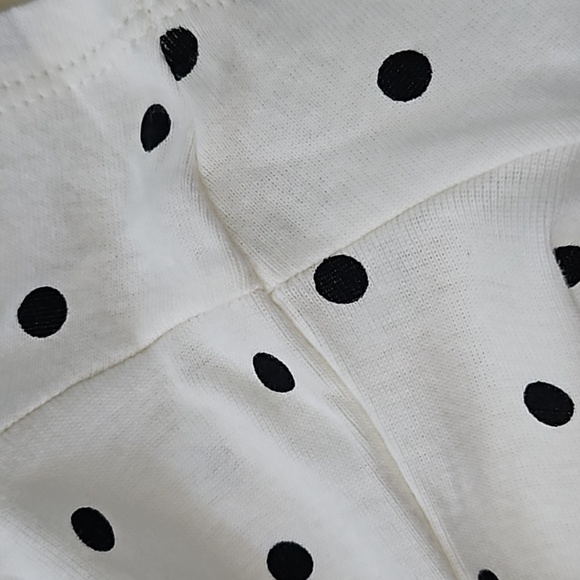 Croft & Barrow The Classic Tee Cream and Black Polka Dot Tee NWOT - Picture 10 of 12